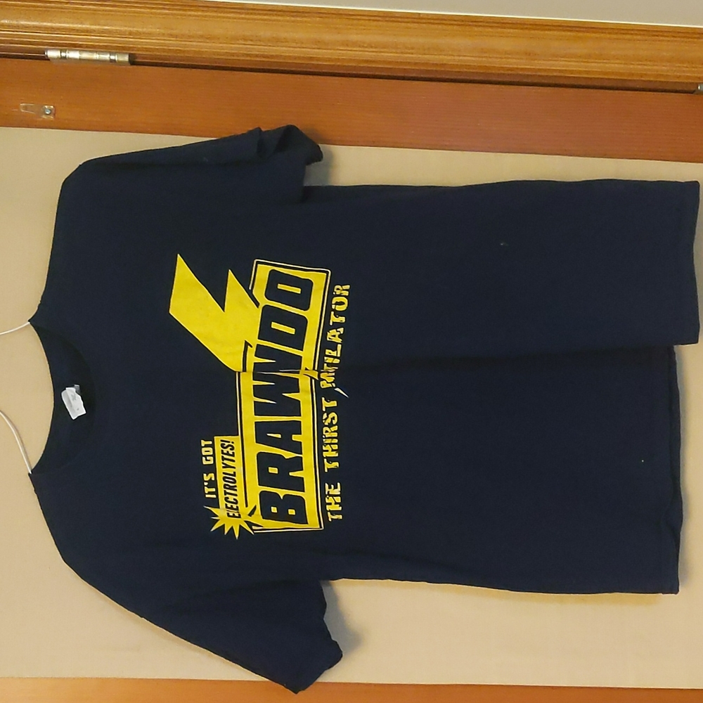 Brawando Sports Energy Drink Navy Blue T-Shirt Size Large
